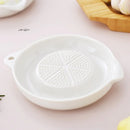 White Ceramic Portable Ginger Grater Hand Grinder Garlic Masher Kitchen Tool Simple Style Porcelain Carrot Grinding