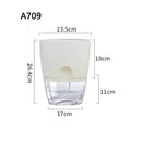 2 Layer Soilless Cultivation Flower Pot Cotton Rope Self Watering Hydroponic Plant Basin Automatic Irrigation Lazy Flowerpot 1Pc