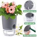 2 Layer Soilless Cultivation Flower Pot Cotton Rope Self Watering Hydroponic Plant Basin Automatic Irrigation Lazy Flowerpot 1Pc